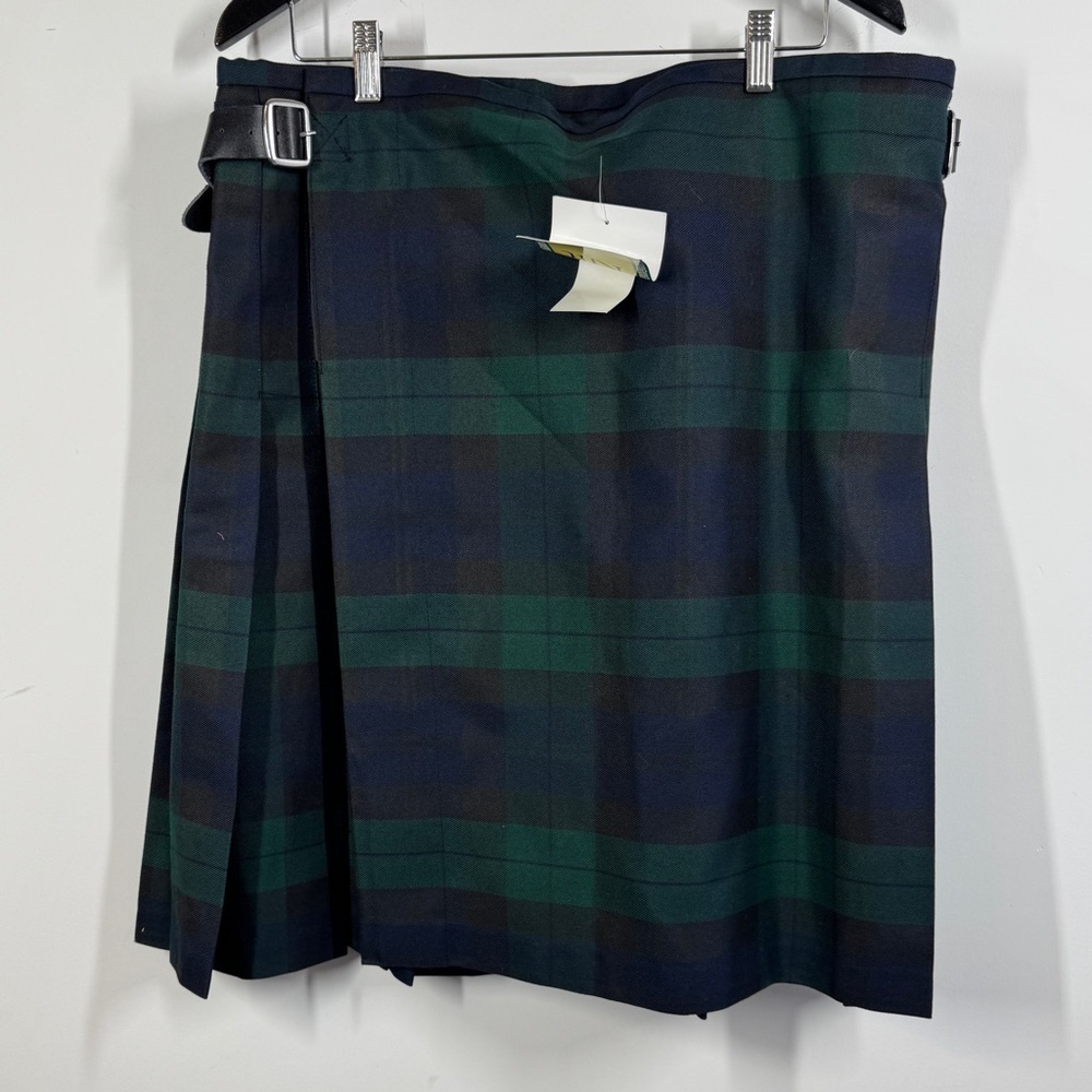 The Kilt Black Watch Plaid Tartan Wrap Skirt Size 38-40 Traditional Heritage - Picture 2 of 14